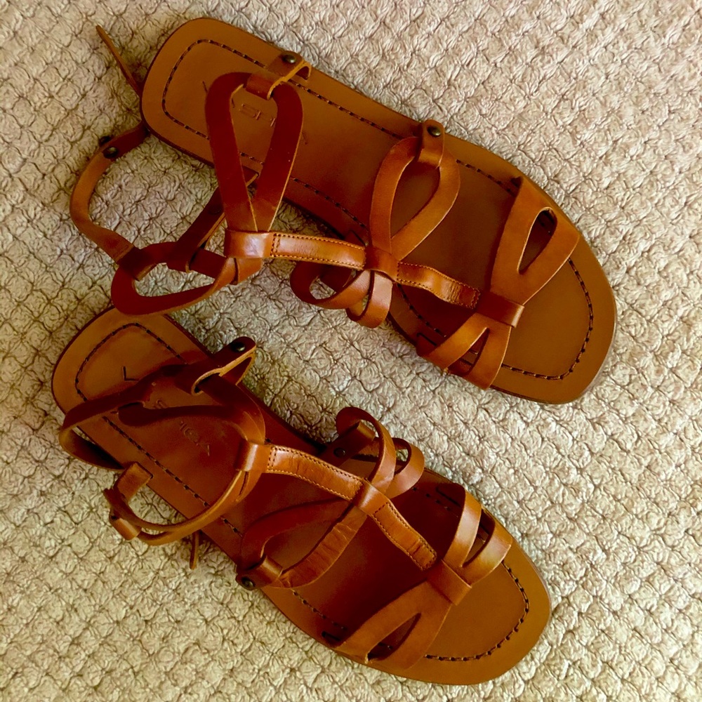 Via Spiga brown flat sandals